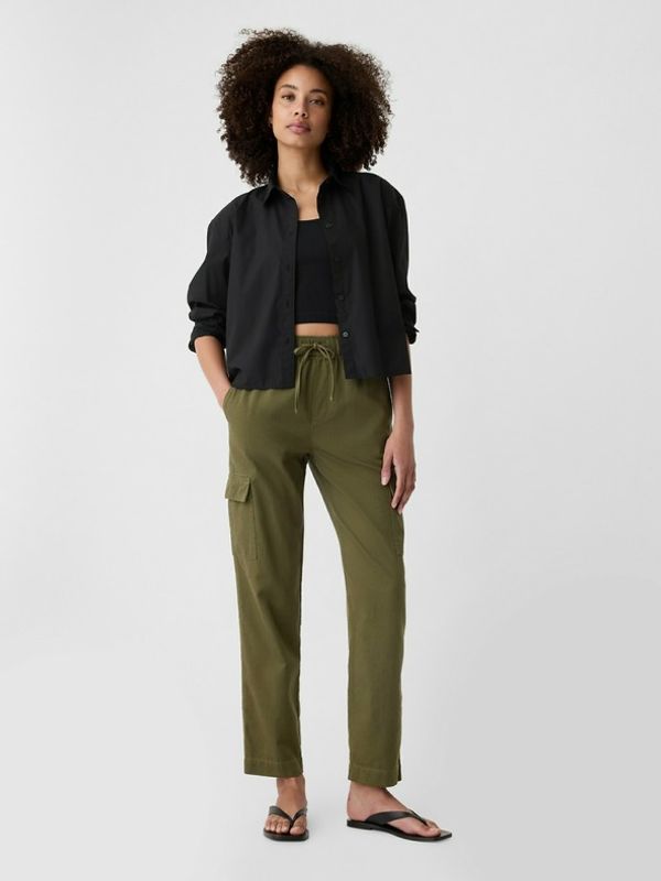 GAP GAP Mid Rise Easy Cargo Hlače zelena