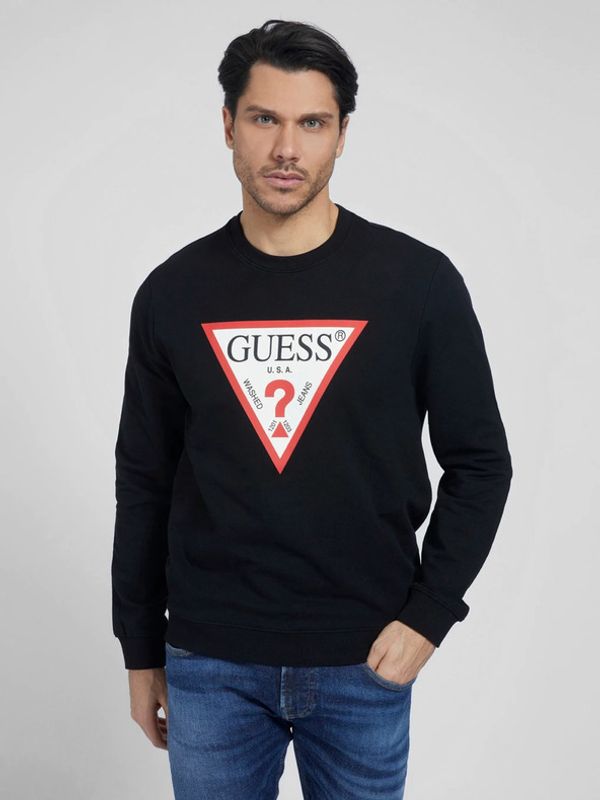 Guess Guess Audley Majica dugih rukava crna