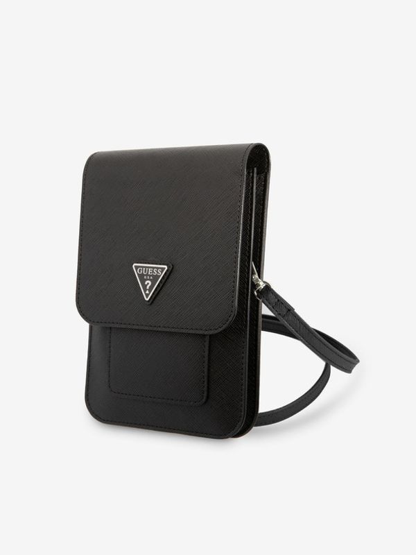 Guess Guess PU Saffiano Triangle Logo Black Torba ljubičasta
