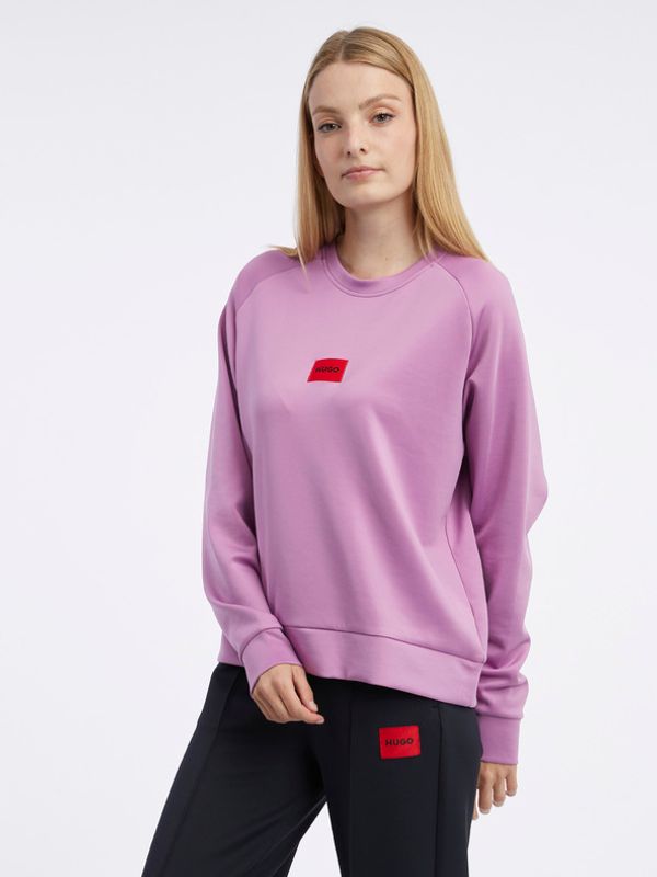 HUGO HUGO Majica dugih rukava ljubičasta