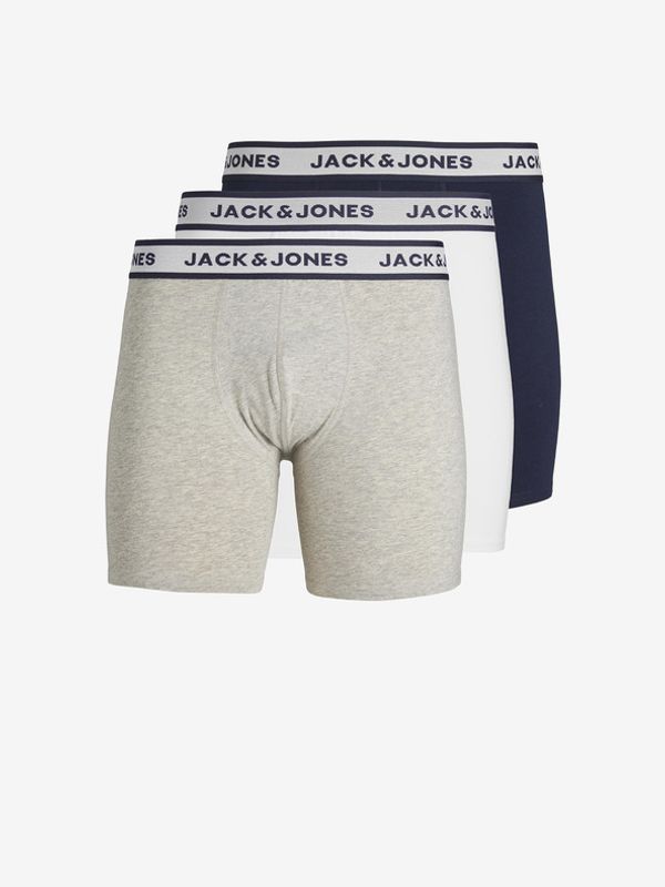Jack & Jones Jack & Jones Solid 3-pack Bokserice siva