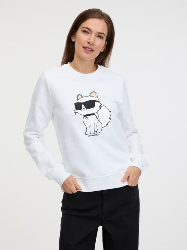 Karl Lagerfeld Karl Lagerfeld Ikonik 2.0 Choupette Majica dugih rukava bijela