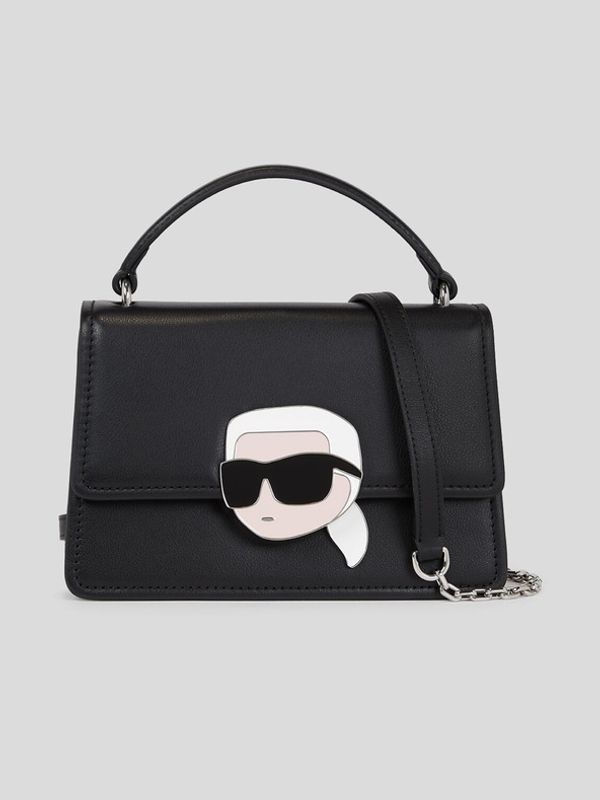 Karl Lagerfeld Karl Lagerfeld Ikonik 2.0 Leather Torba crna