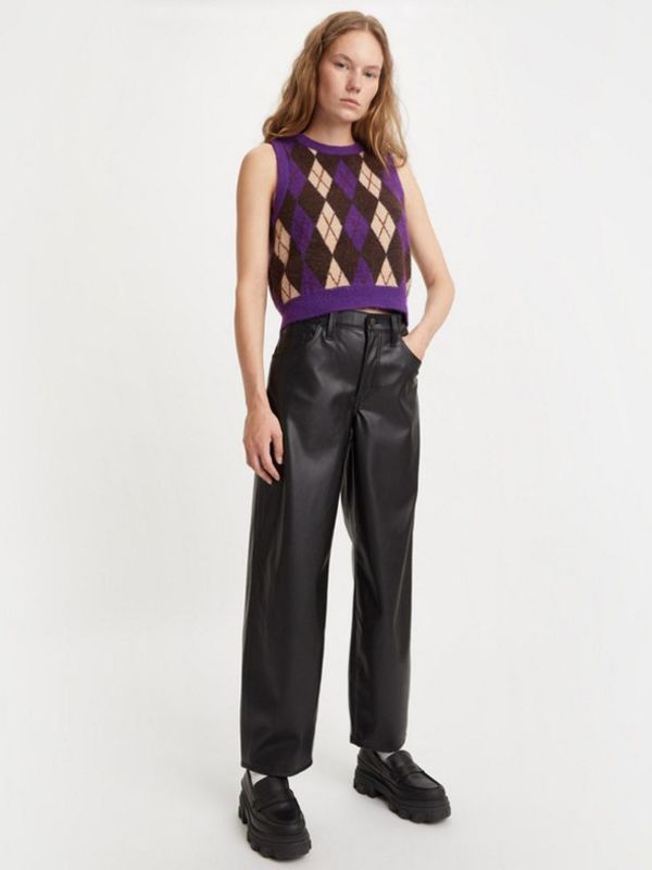 Levi's® Levi's® Levi's® FX Leather Baggy Dad Hlače crna