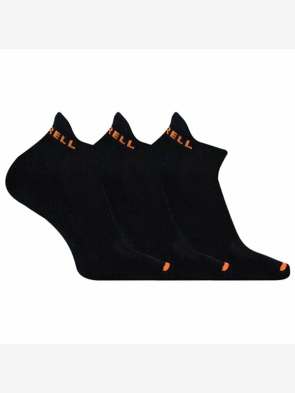 Merrell Merrell Cushioned Cotton Low Cut Tab 3-pack Čarape crna