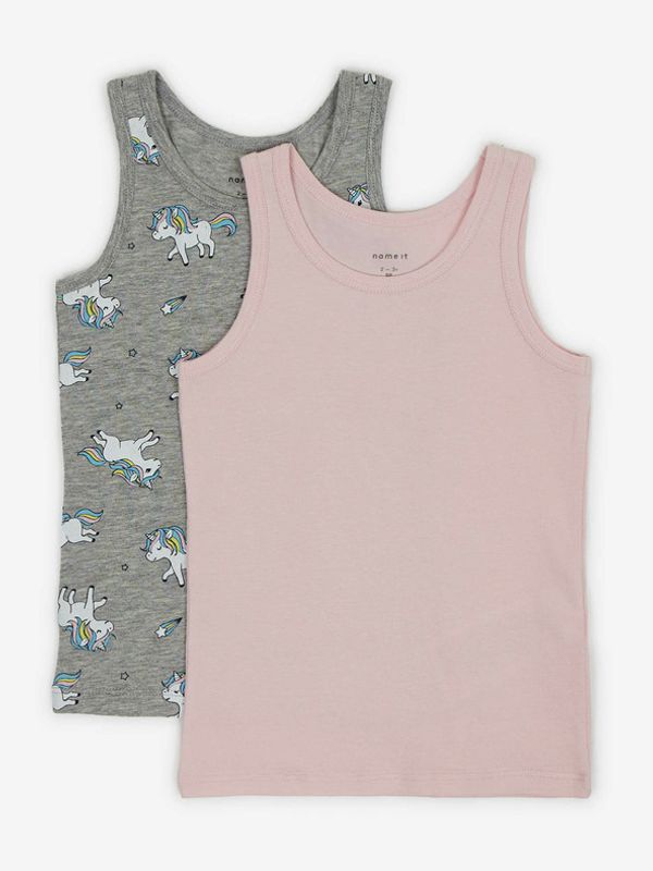 name it name it Unicorn Majica bez rukava dječja 2 kom siva