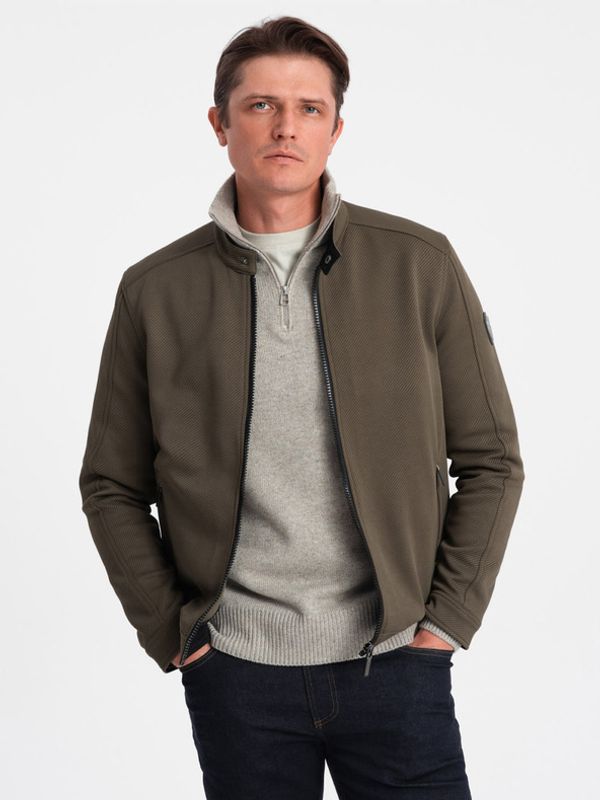 Ombre Clothing Ombre Clothing BIKER Jakna zelena