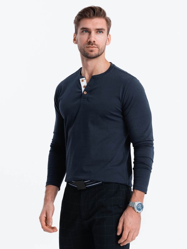 Ombre Clothing Ombre Clothing Henley Majica plava