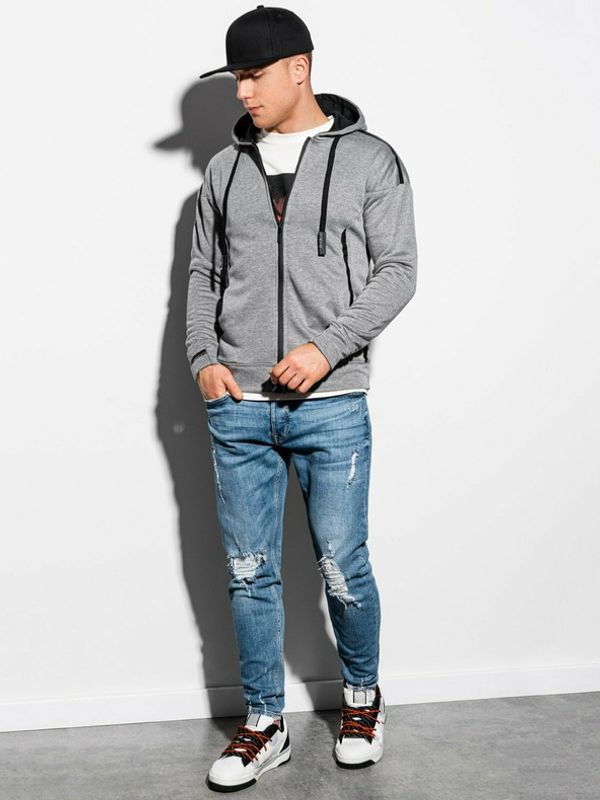 Ombre Clothing Ombre Clothing Majica dugih rukava siva