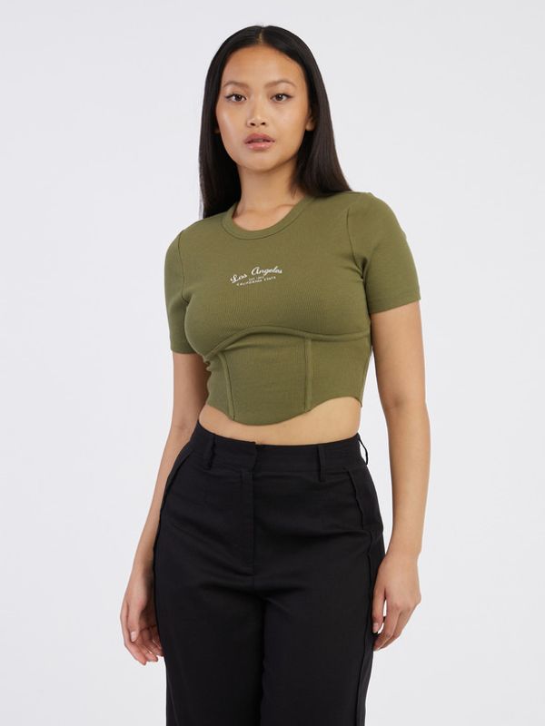ONLY ONLY Lola Crop top zelena