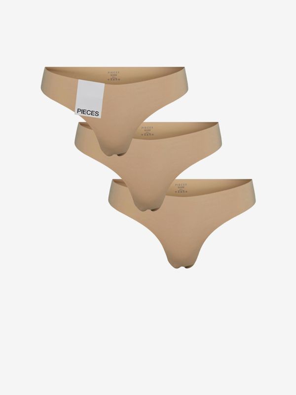 Pieces Pieces Namee 3-pack Gaćice bež