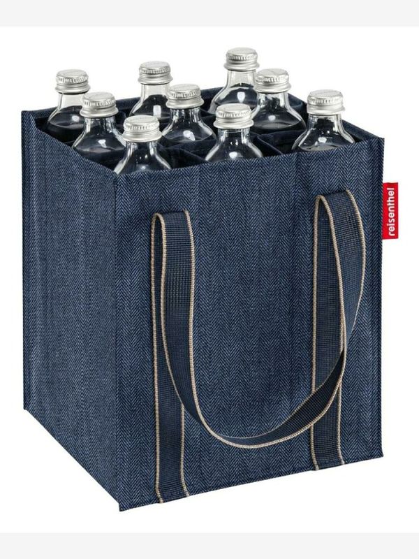 Reisenthel Reisenthel Bottlebag Herringbone Dark Blue Torba plava
