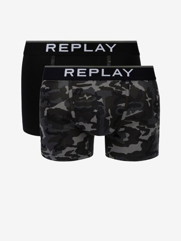 Replay Replay 2-pack Bokserice crna
