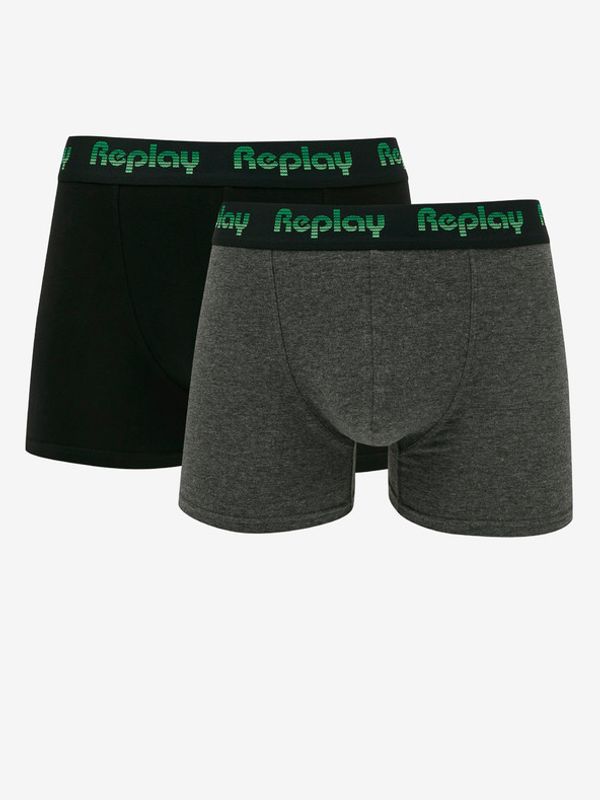Replay Replay 2-pack Bokserice crna