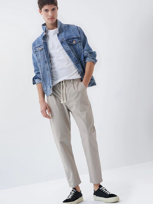 Salsa Jeans Salsa Jeans Tapered Chino Hlače bež