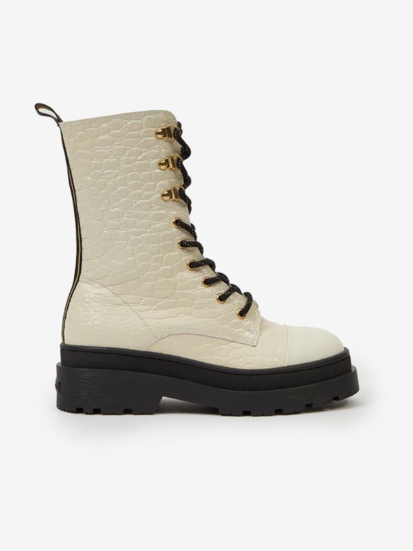 Scotch & Soda Scotch & Soda Aubri Mid Boot Off White Croco Gležnjače bijela