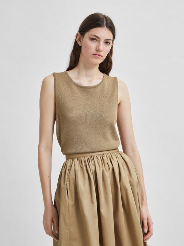 Selected Femme Selected Femme Moon Majica bez rukava smeđa