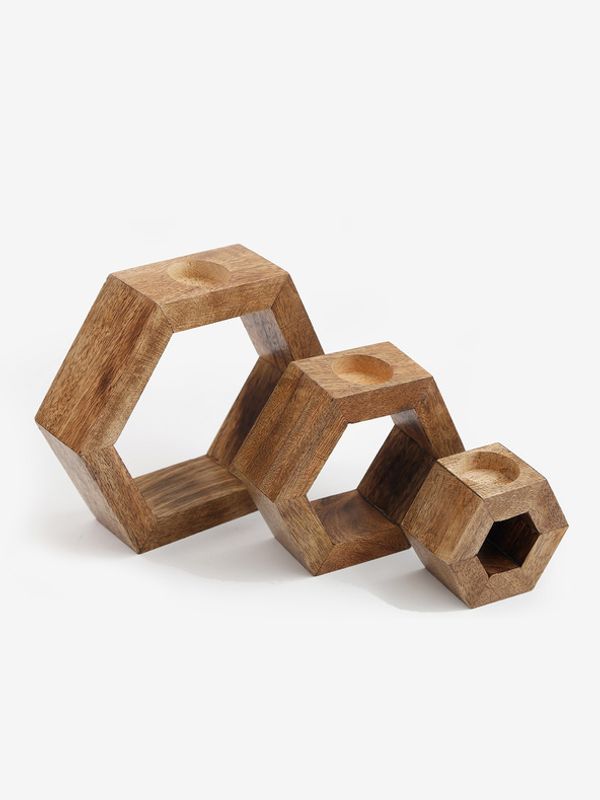 SIFCON SIFCON Hexagon Svijećnjak smeđa