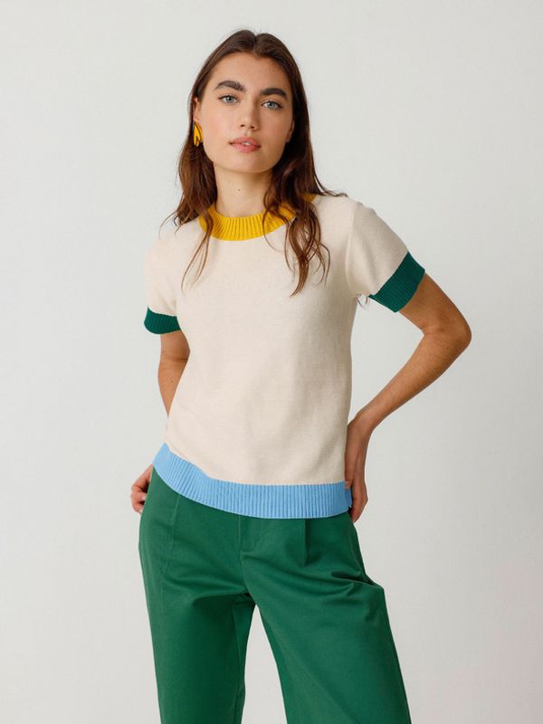 SKFK SKFK Camiseta Arhan Džemper bijela