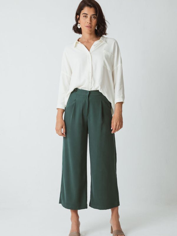 SKFK SKFK Ilia Hlače zelena