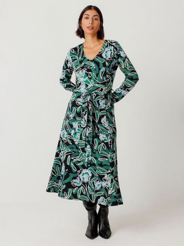 SKFK SKFK Vestido Kaule Haljina zelena