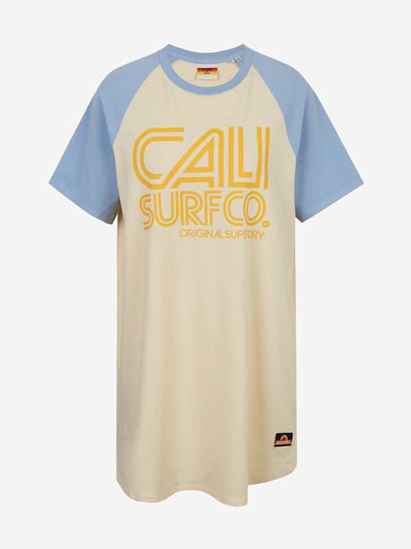 SuperDry SuperDry Cali Surf Raglan Tshirt Dress Haljina ružičasta