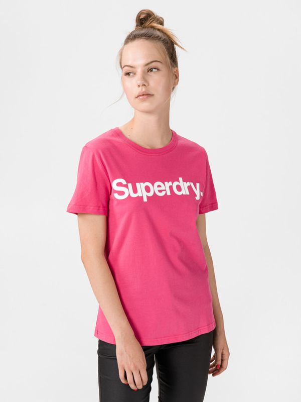 SuperDry SuperDry Flock Majica ružičasta