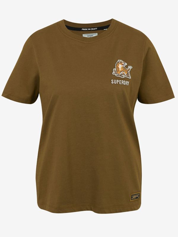 SuperDry SuperDry Military Narrative Majica smeđa