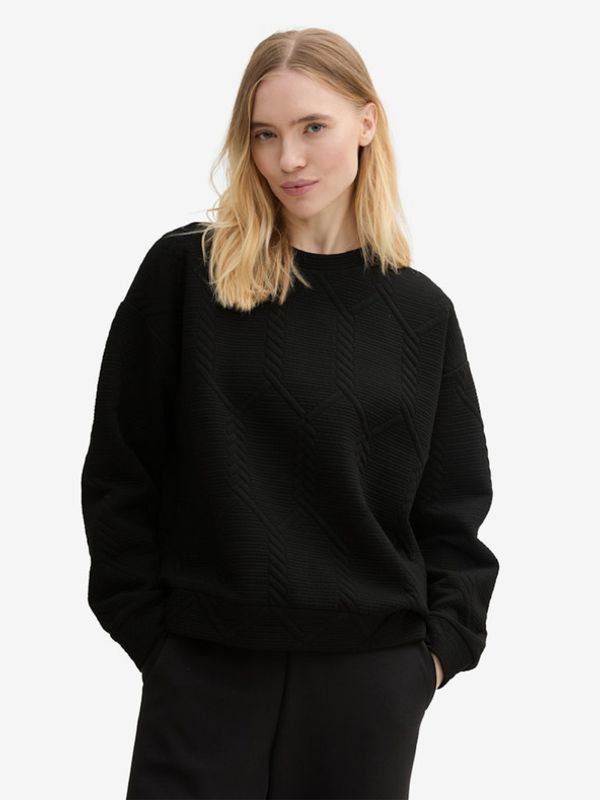 Tom Tailor Denim Tom Tailor Denim Majica dugih rukava crna