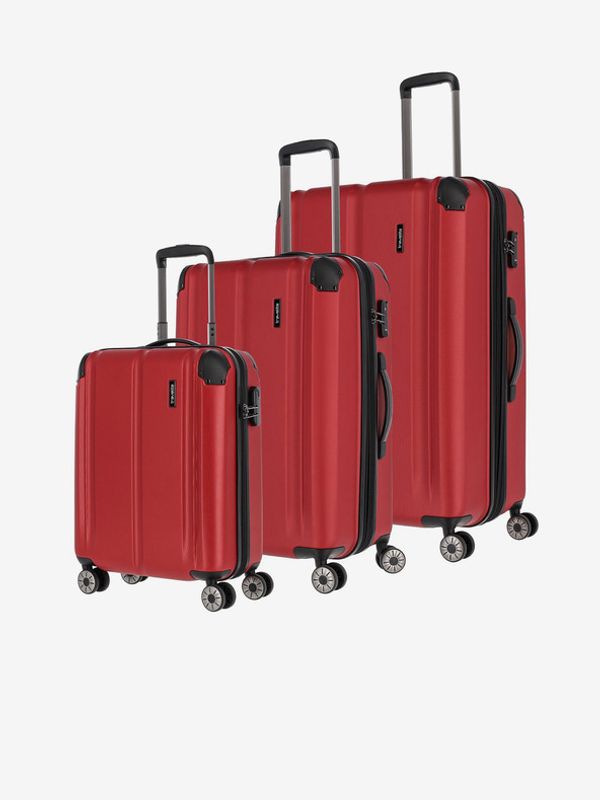 Travelite Travelite City 4w S,M,L Set crvena