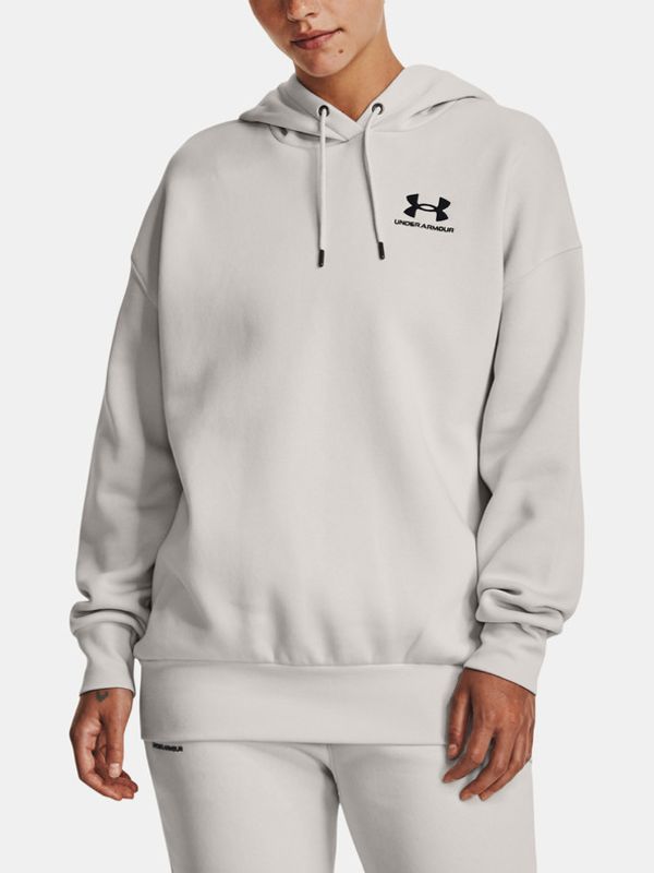 Under Armour Under Armour Essential Flc OS Hoodie Majica dugih rukava siva