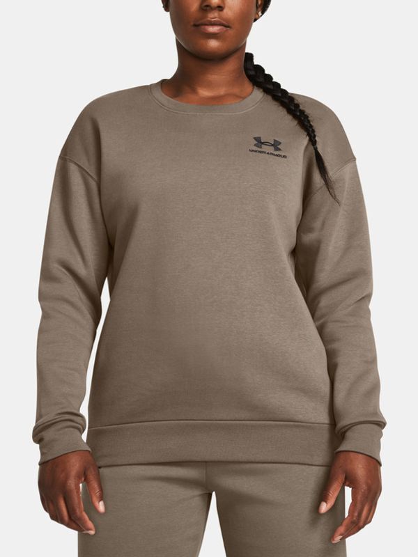 Under Armour Under Armour Essential Fleece Crew Majica dugih rukava smeđa