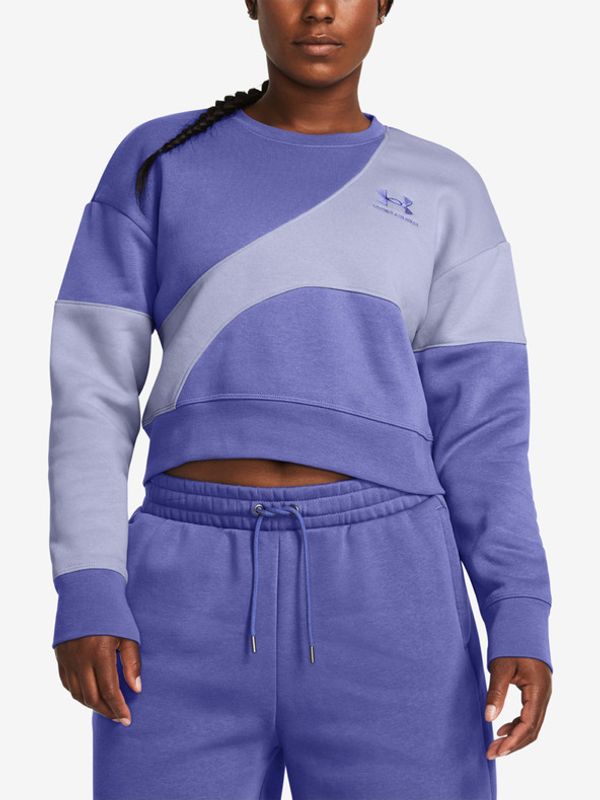 Under Armour Under Armour Essential Fleece Crop Crew Majica dugih rukava ljubičasta