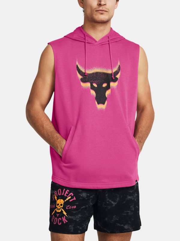 Under Armour Under Armour Project Rock Fleece Payoff Sleeveless Majica dugih rukava ružičasta