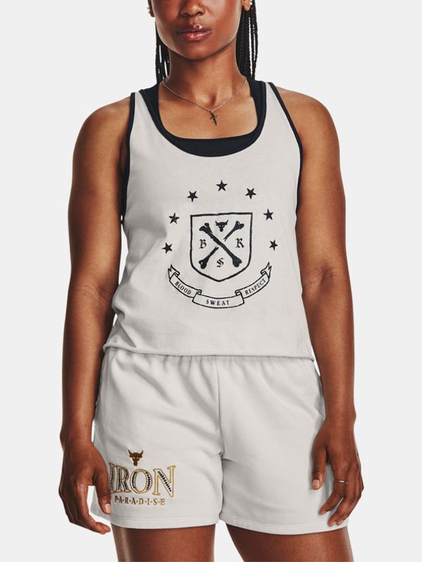 Under Armour Under Armour Project Rock Q3 Arena Tank Majica bez rukava bijela