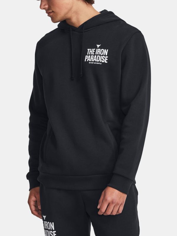 Under Armour Under Armour Project Rock Rival Fleece Hoodie Majica dugih rukava crna