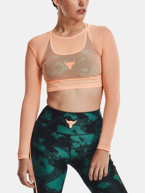 Under Armour Under Armour Project Rock Sheer Mesh LS Top narančasta
