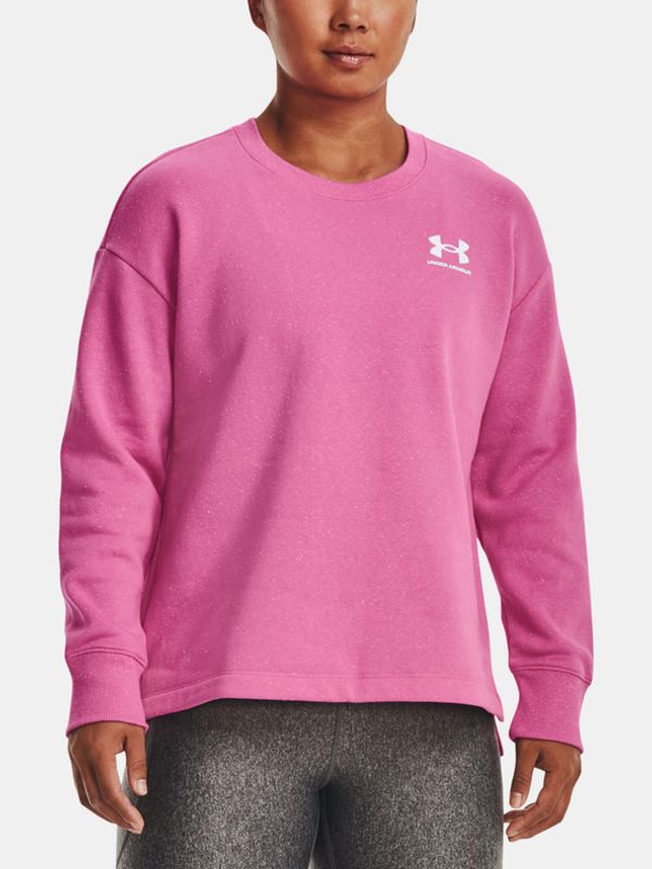 Under Armour Under Armour Rival Fleece Oversize Crew Majica dugih rukava ružičasta