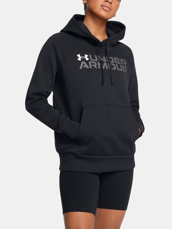 Under Armour Under Armour Rival Fleece Wordmark Hoodie Majica dugih rukava crna