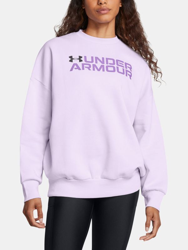 Under Armour Under Armour Rival Fleece WordmarkOS Crew Majica dugih rukava ljubičasta