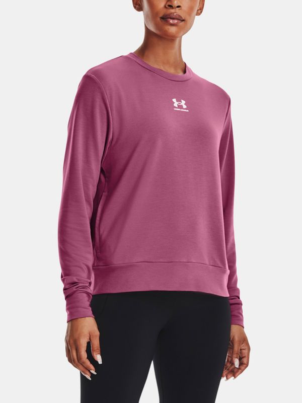 Under Armour Under Armour Rival Terry Crew Majica ružičasta