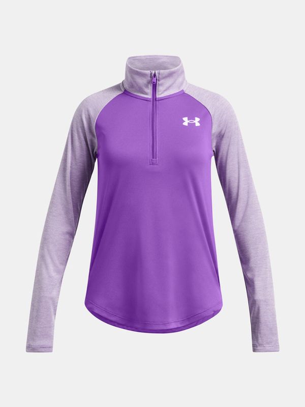 Under Armour Under Armour Tech Graphic 1/2 Zip Majica dječja ljubičasta