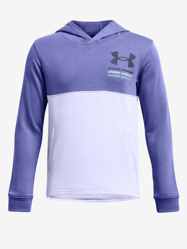 Under Armour Under Armour UA Boys Rival Terry Hoodie Trenirka (gornji dio) dječja ljubičasta