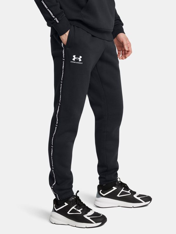 Under Armour Under Armour UA Icon Fleece Taping Donji dio trenirke crna