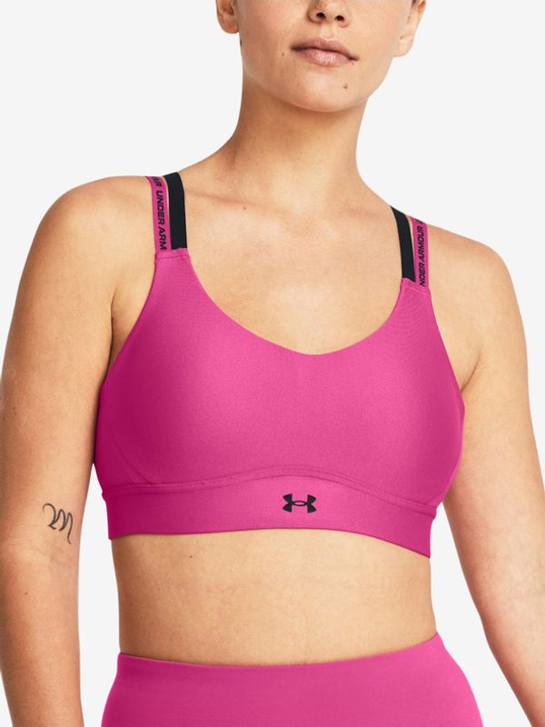 Under Armour Under Armour UA Infinity Mid 2.0 Rib Sportski Grudnjak ružičasta