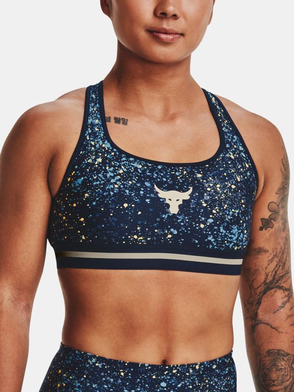 Under Armour Under Armour UA Project Rock Bra Printed Sportski Grudnjak plava