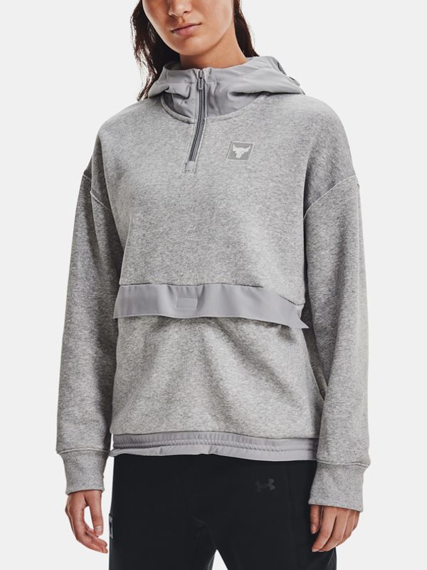 Under Armour Under Armour UA Project Rock Fleece 1/4 Zip Majica dugih rukava siva