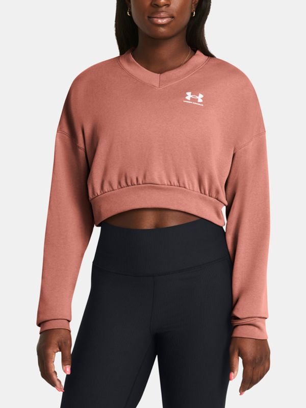Under Armour Under Armour UA Rival Terry OS Crop Crw Majica dugih rukava ružičasta