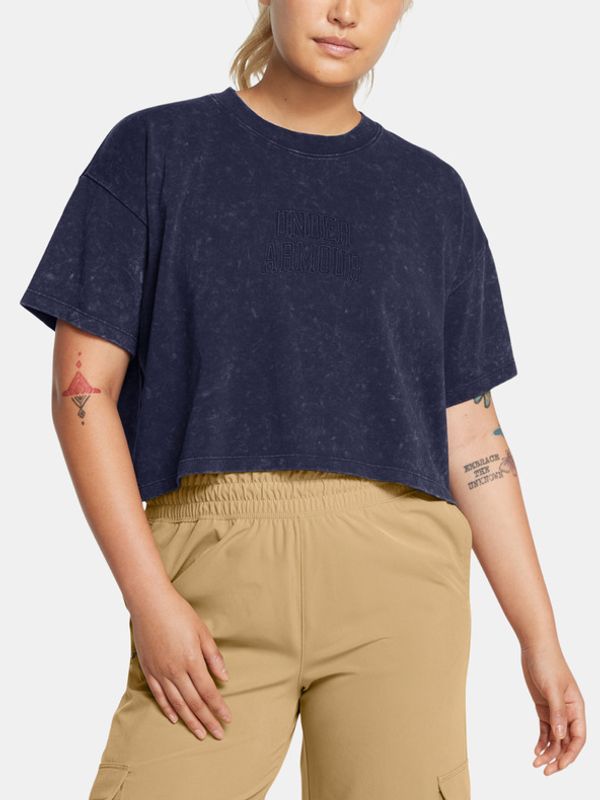 Under Armour Under Armour UA Varsity Crop Heavyweight SS Majica plava
