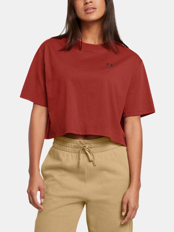 Under Armour Under Armour UA W Boxy Crop Logo SS Majica narančasta